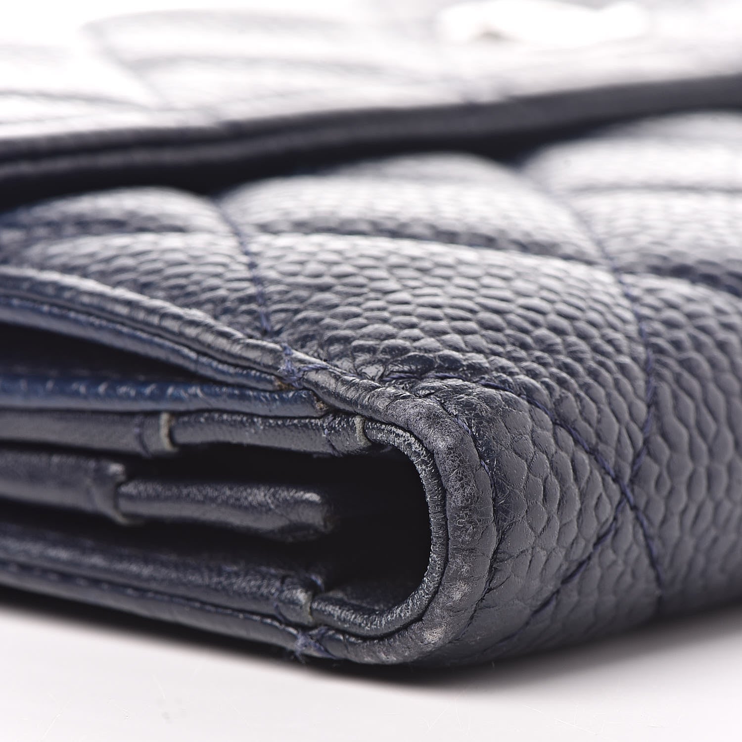 Chanel Caviar Quilted CC Long Double Wallet Navy 11 of 14