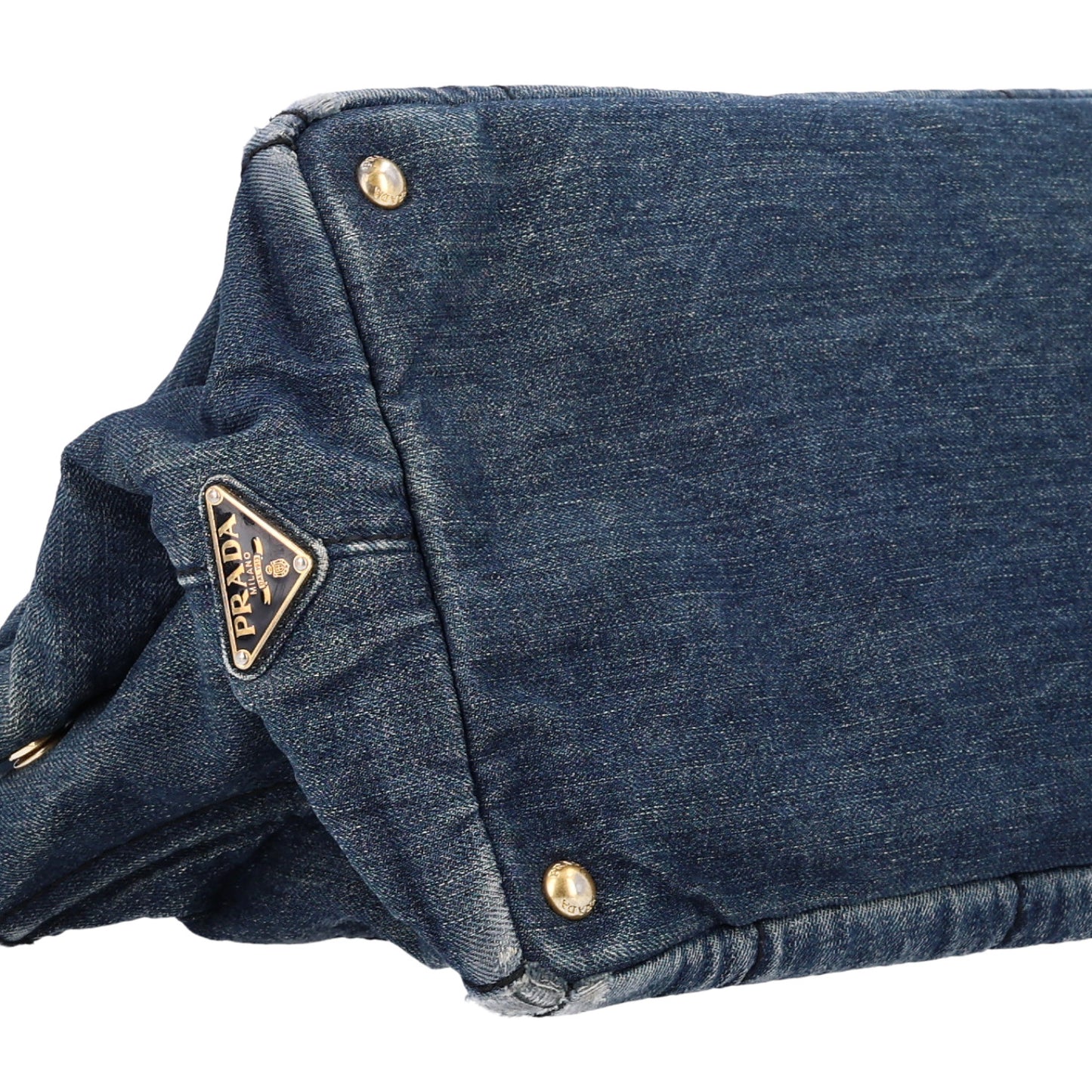 Denim Logo Tote Avio