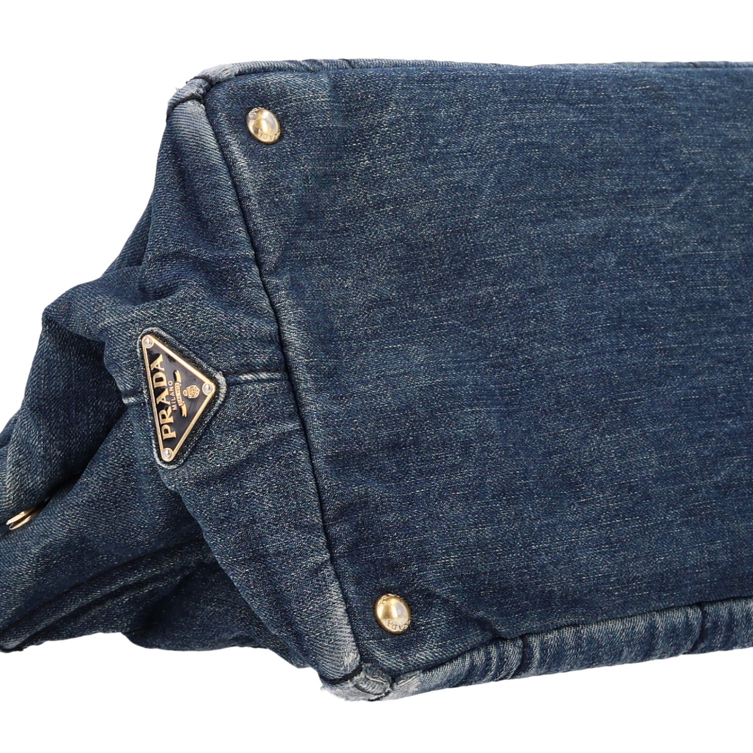 Prada Denim Logo Tote Avio 9 of 10