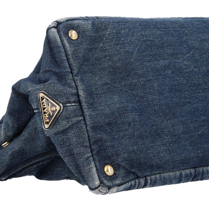 Prada Denim Logo Tote Avio 9 of 10