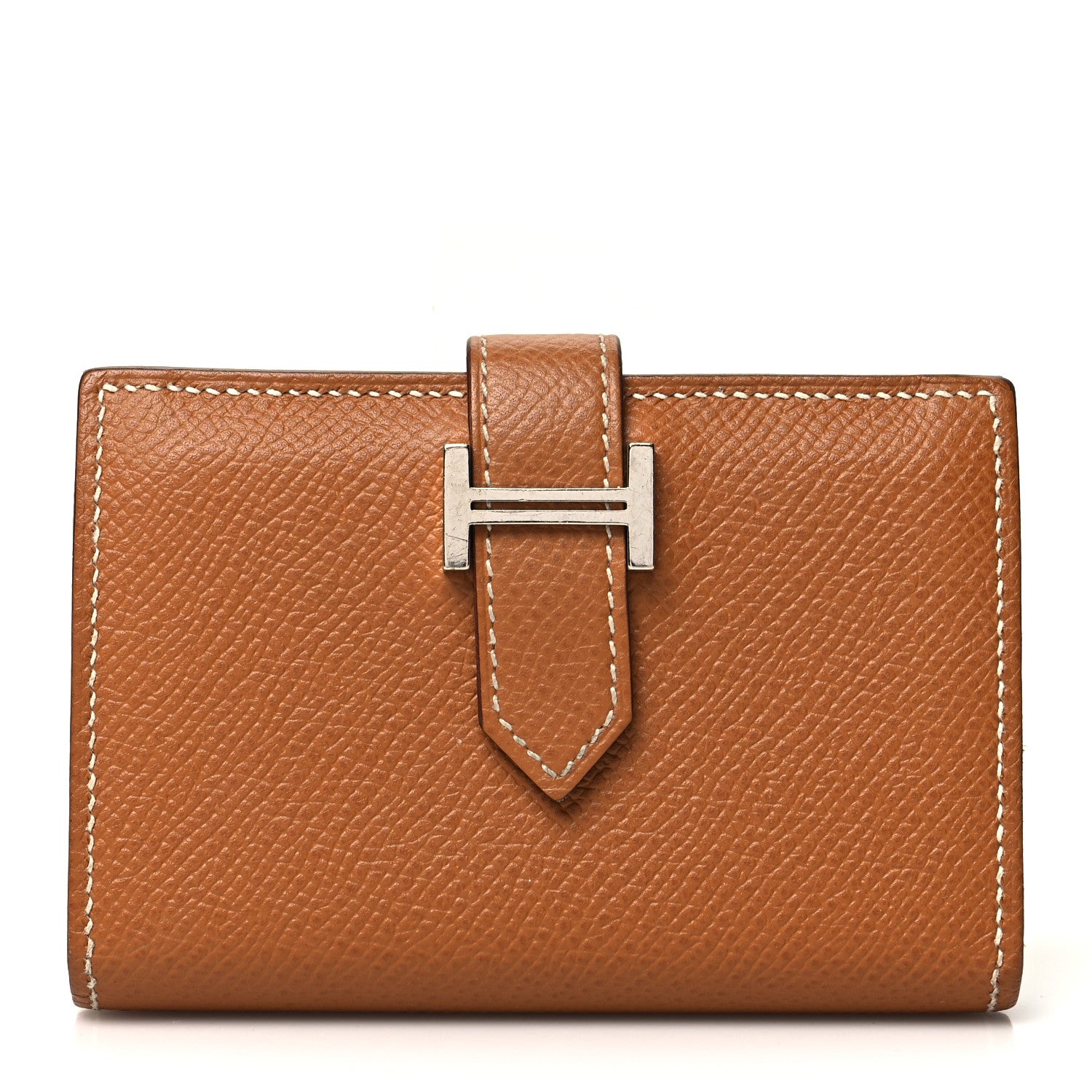 Hermes Epsom Bearn Card Holder Wallet Gold 1 of 10