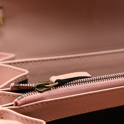 Gucci Calfskin Matelasse GG Marmont Chain Wallet Perfect Pink 12 of 12