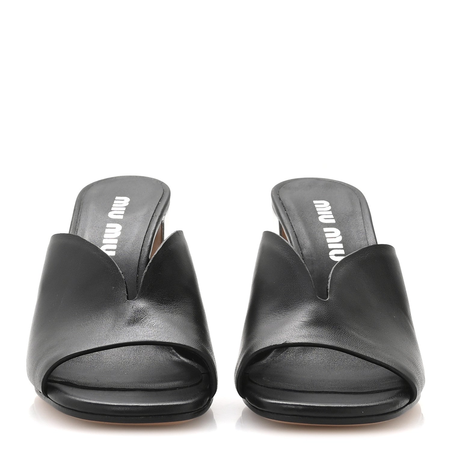 Miu Miu Vitello Montana Pumps 35 Black Argento 3 of 8