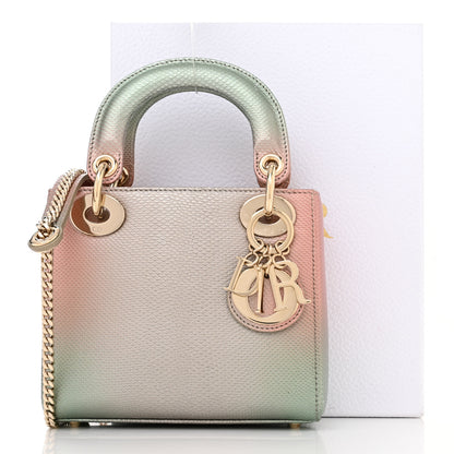 Christian Dior Karung Gradient Mini Lady Dior Pink Green 11 of 11