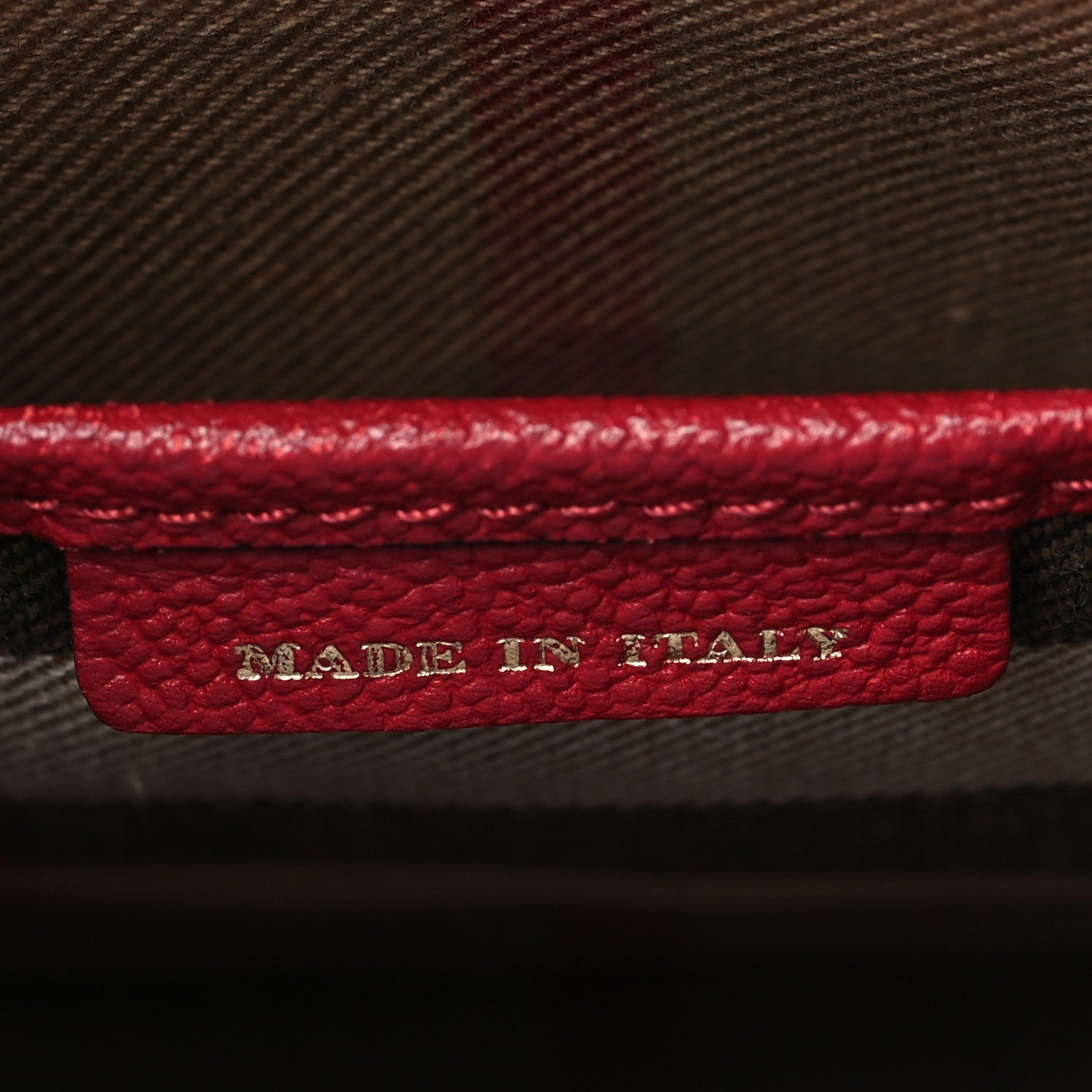 Burberry Soft Grain Calfskin Small Buckle Tote Parade Red 6 of 10