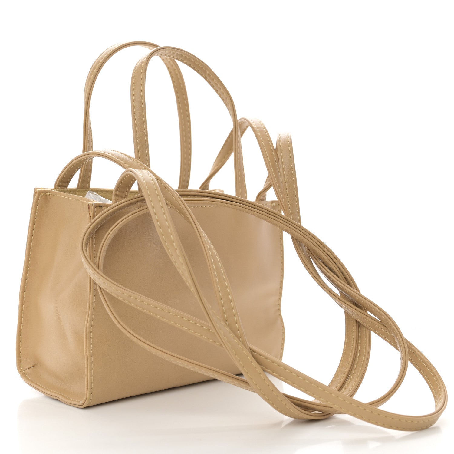 Telfar Vegan Leather Small Shopping Bag Cream 3 of 13