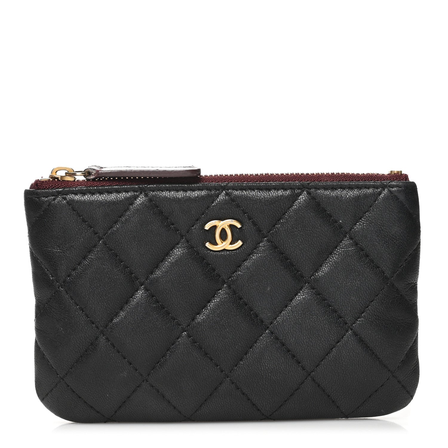 Chanel Lambskin Quilted Small Cosmetic Case Black 1 of 11