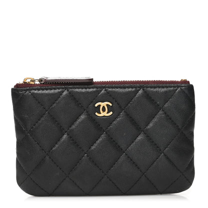 Chanel Lambskin Quilted Small Cosmetic Case Black 1 of 11