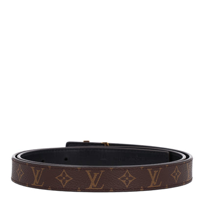 Louis Vuitton Calfskin Monogram 20mm LV Iconic Reversible Belt 85 34 Black 3 of 8