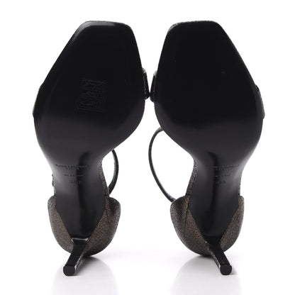 Saint Laurent Evora Amber 85 Astrap Sandals 36.5 Gunmetal 6 of 10