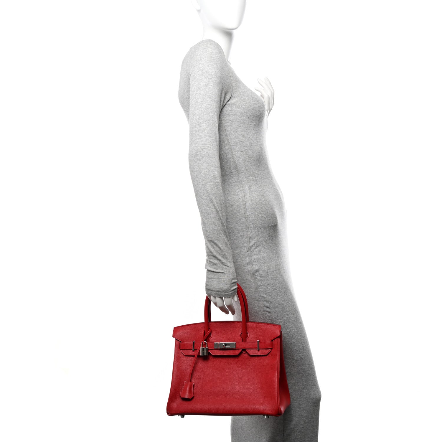 Hermes Epsom Birkin 30 Rouge Casaque 2 of 13