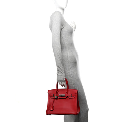 Hermes Epsom Birkin 30 Rouge Casaque 2 of 13