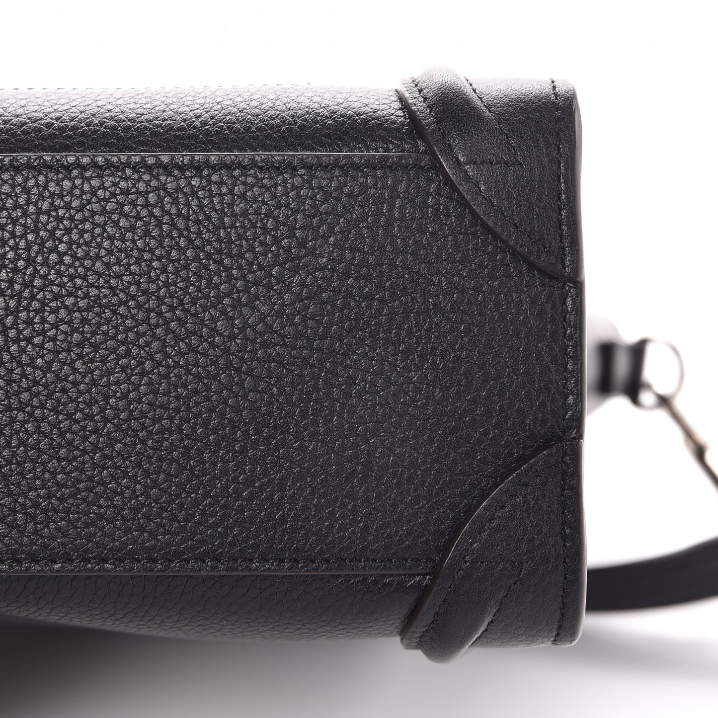 Drummed Calfskin Nano Luggage Black
