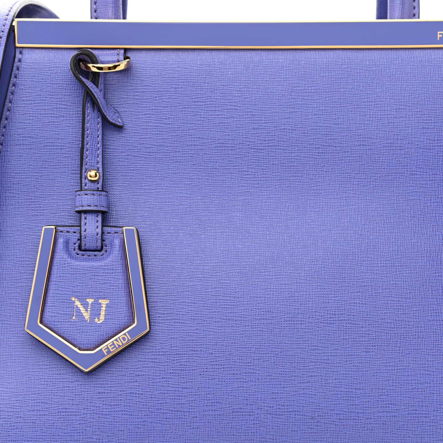 Fendi Vitello Elite Petite 2Jours Tote Viola Cassis 8 of 11