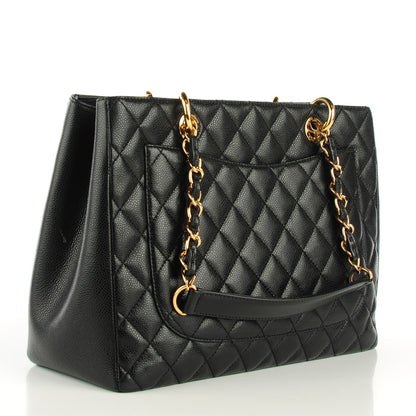 Chanel Caviar Quilted Grand Shopping Tote GST Black 3 of 7