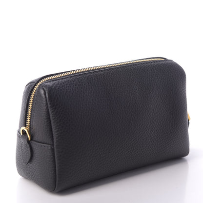 Prada Vitello Daino Cosmetic Pouch Black 3 of 8
