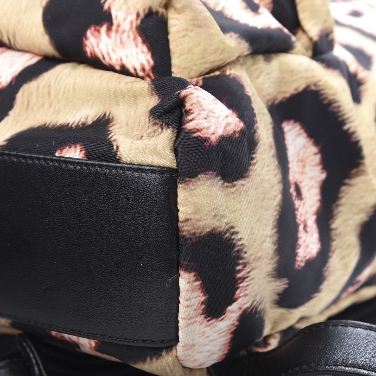 Nylon Calfskin Jaguar Print Mini Backpack