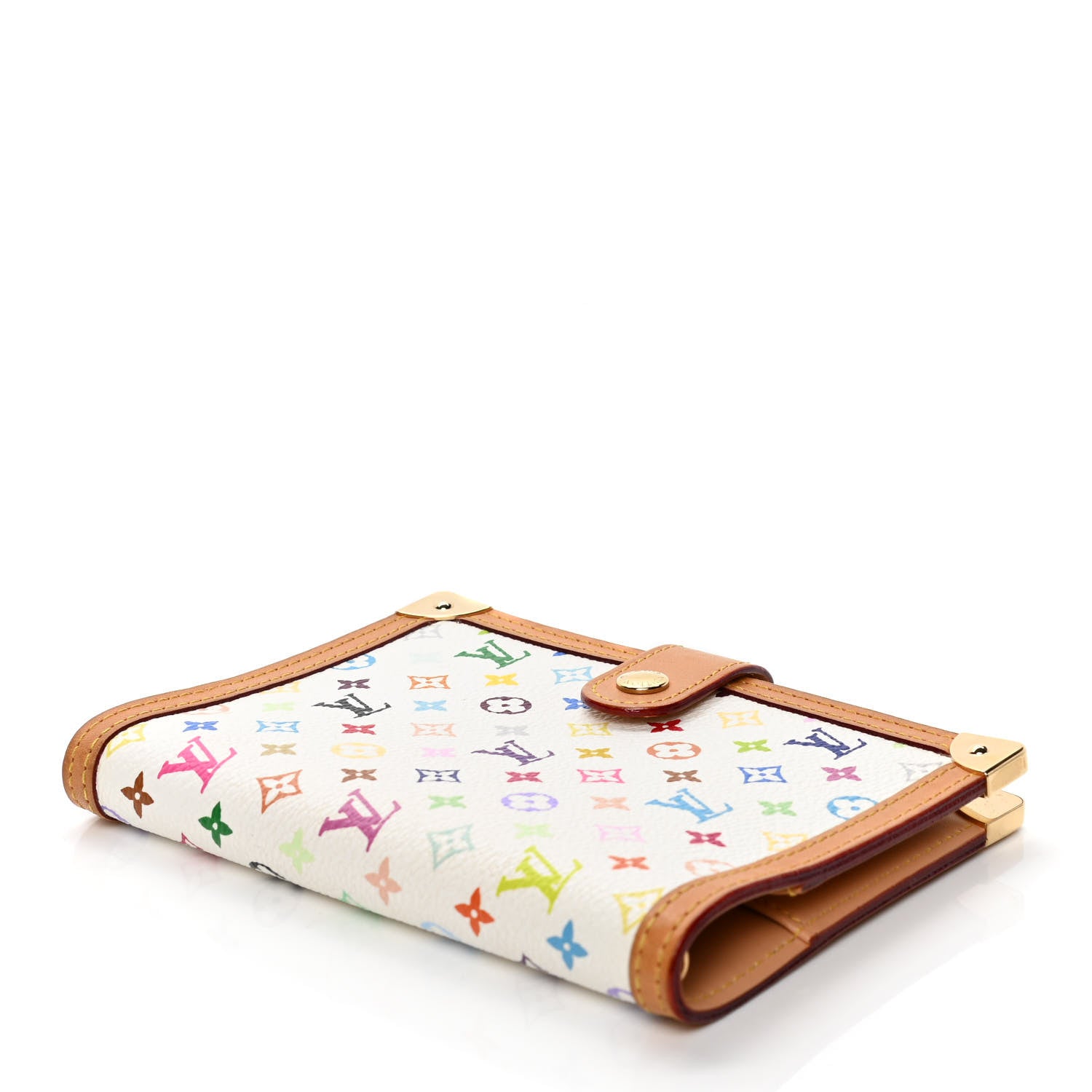 Louis Vuitton Monogram Multicolor Small Ring Agenda Cover White 3 of 4