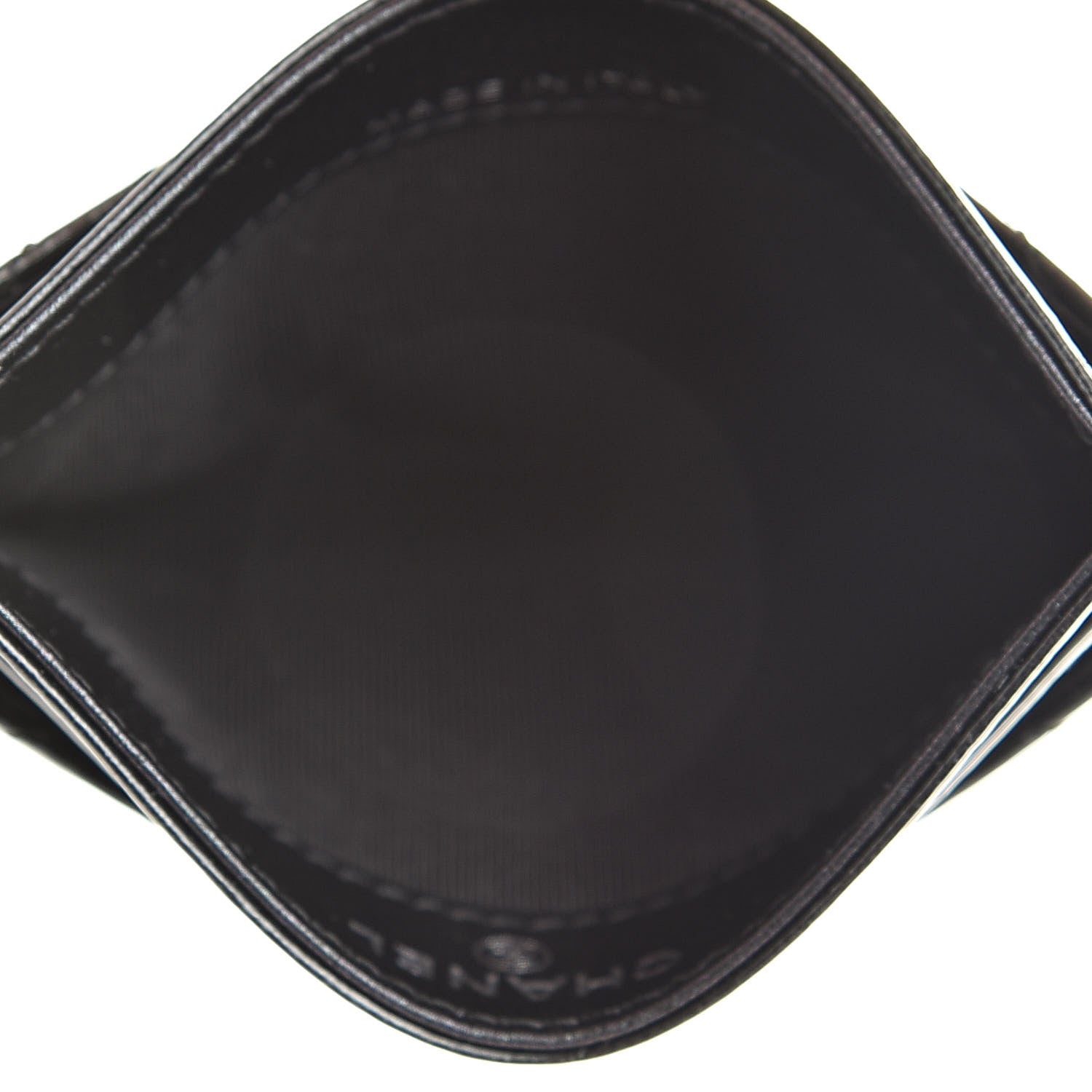 Chanel Patent Metallic Crumpled Calfskin Chevron Quilted Card Holder Black 5 of 9
