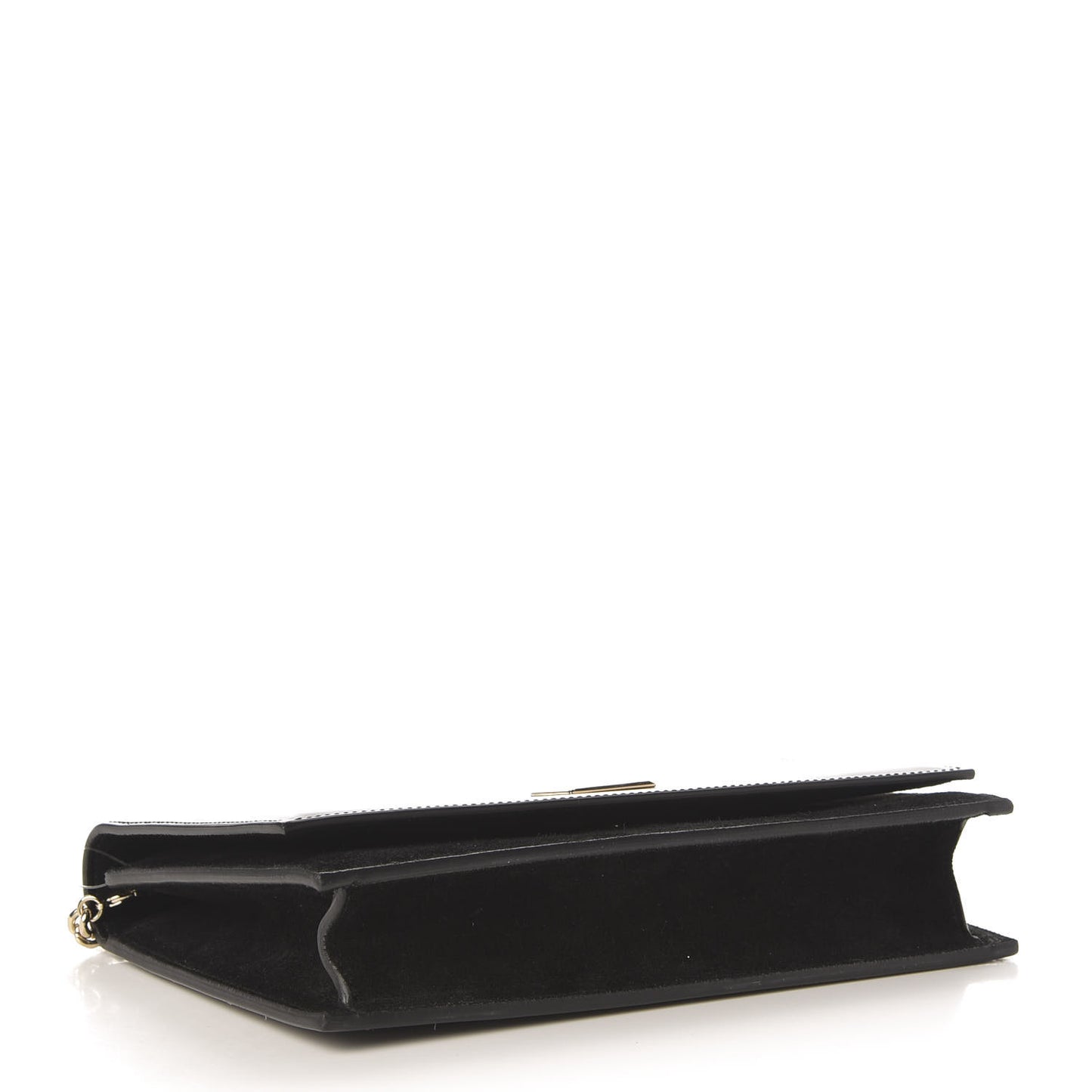 Patent Lizzie Clutch Black