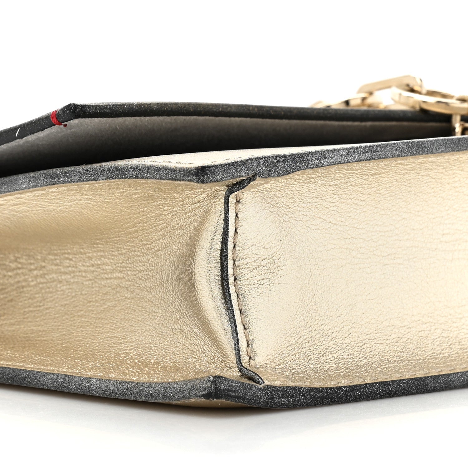 Valentino Garavani VALENTINO GARAVANI Metallic Nappa Small VCase Bag Platinum 9 of 12