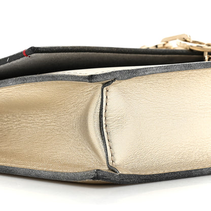 Valentino Garavani VALENTINO GARAVANI Metallic Nappa Small VCase Bag Platinum 9 of 12