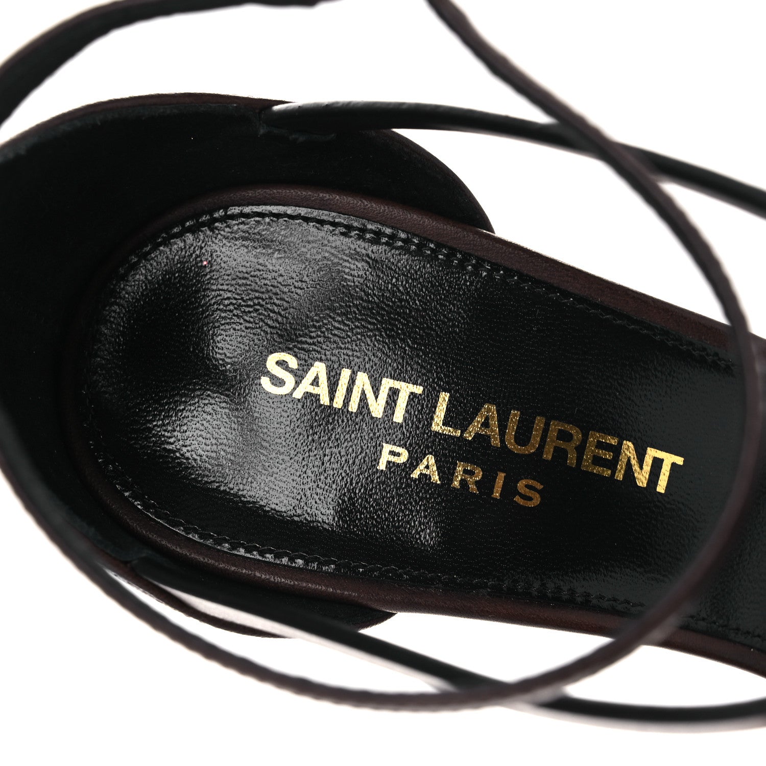 Saint Laurent Calfskin Cassandra 100 Sandals 37 Moro 9 of 11