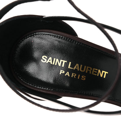 Saint Laurent Calfskin Cassandra 100 Sandals 37 Moro 9 of 11