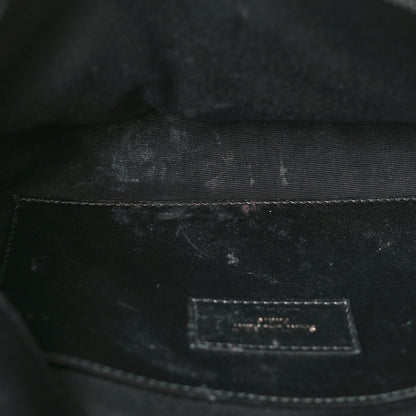 Saint Laurent Grain De Poudre Medium West Hollywood Monogram Fold-Over Black 11 of 11