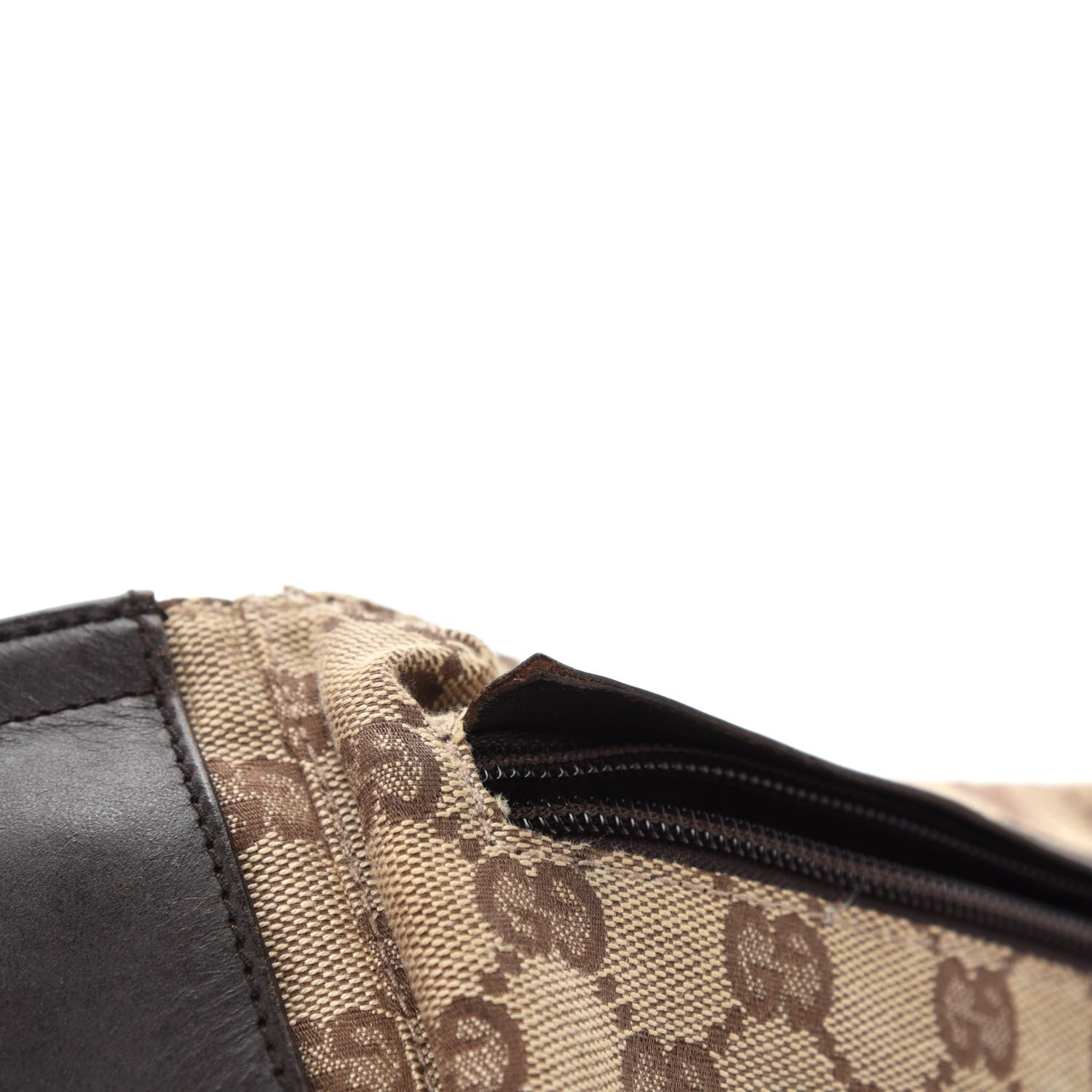 Gucci GG Monogram Double Pocket Belt Bag Dark Brown 9 of 13