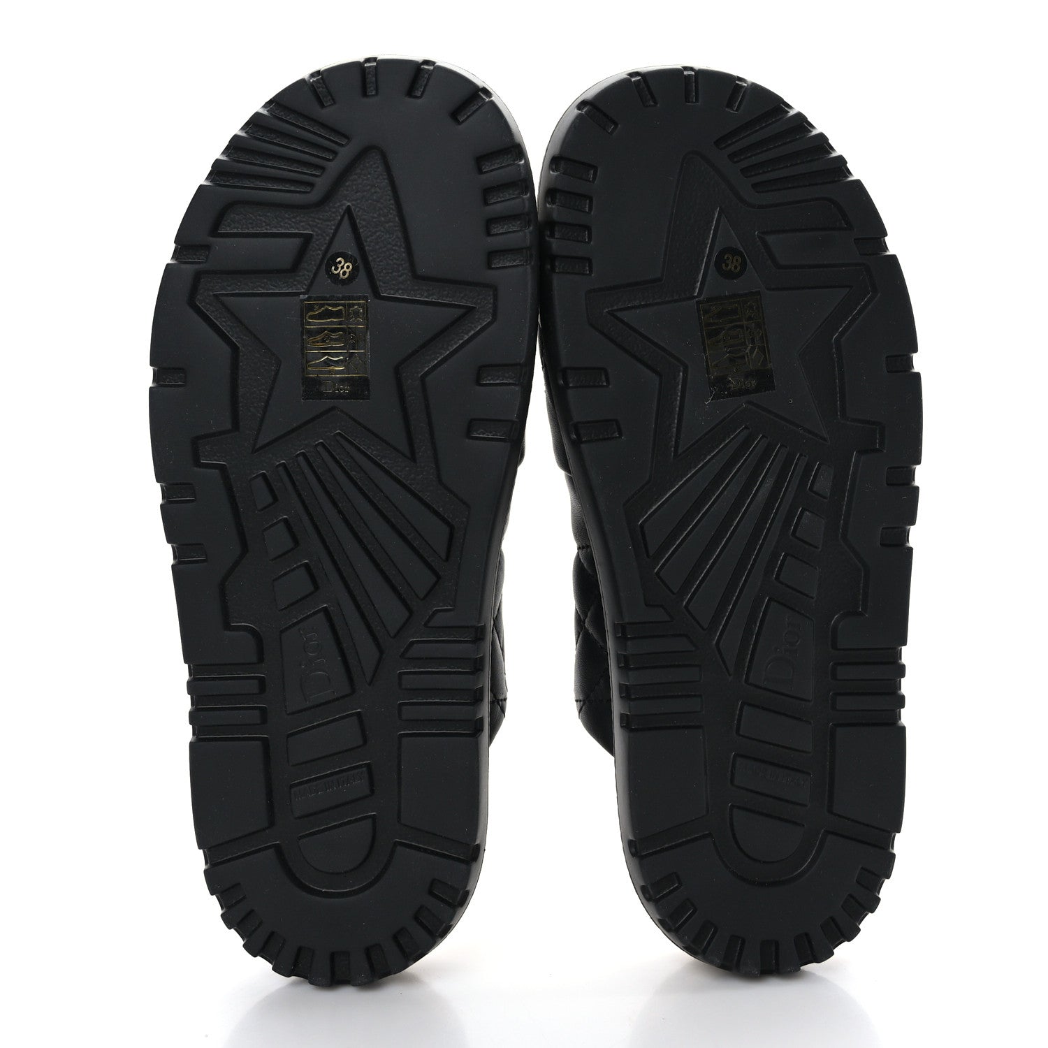 Christian Dior Calfskin Cannage Dtwist Espadrille Platform Sandals 38 Black 5 of 8