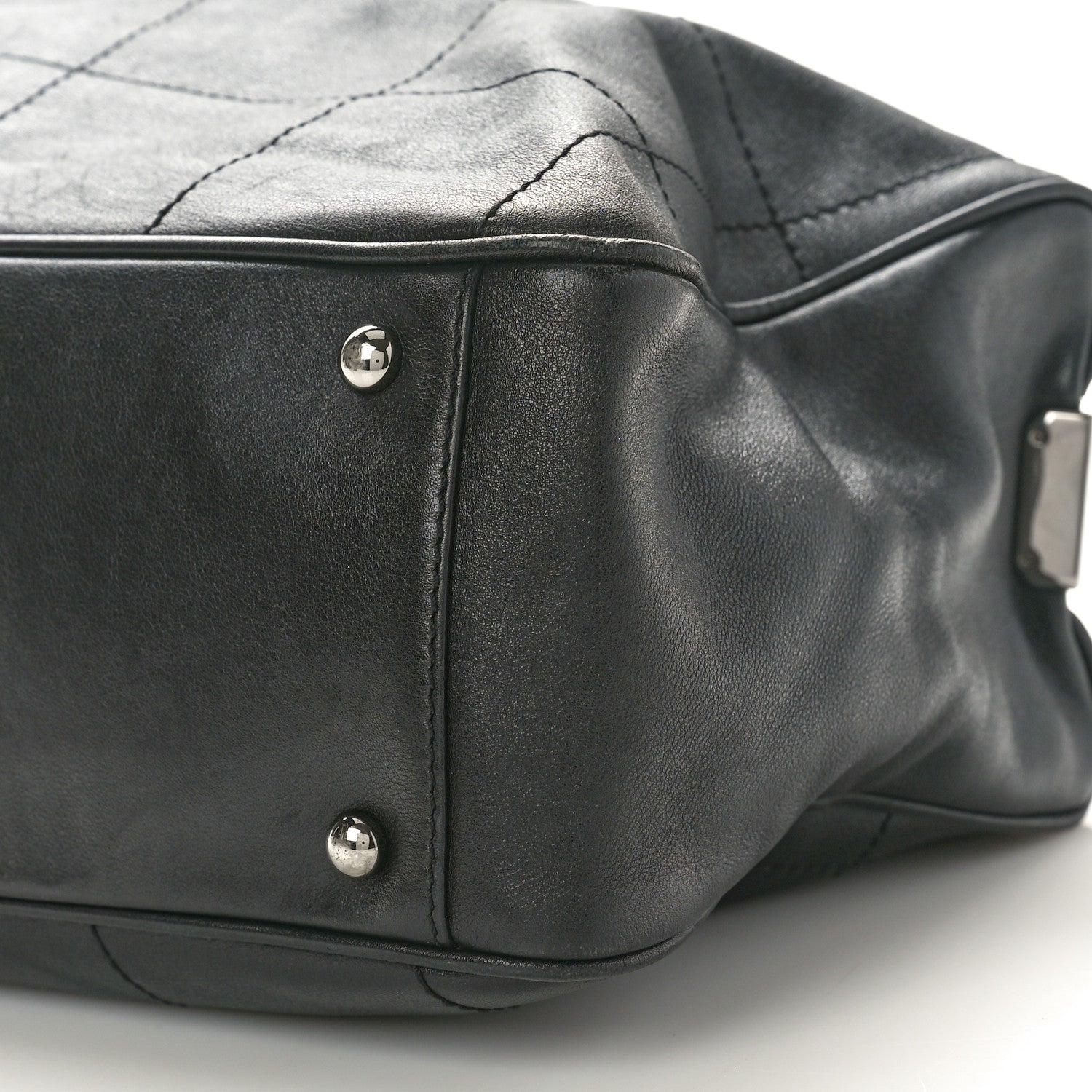 Chanel Lambskin Square Stitched Large Tote Black 10 of 11