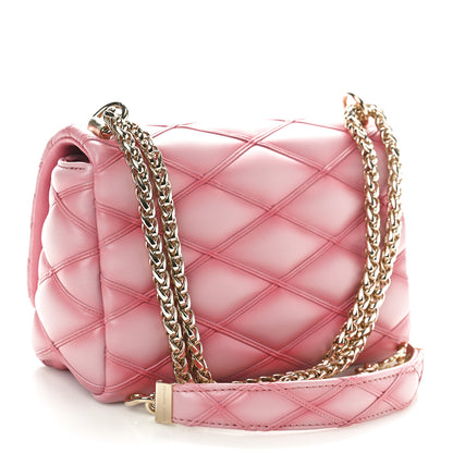 Louis Vuitton Lambskin Malletage Top Handle GO-14 MM Raspberry 4 of 10