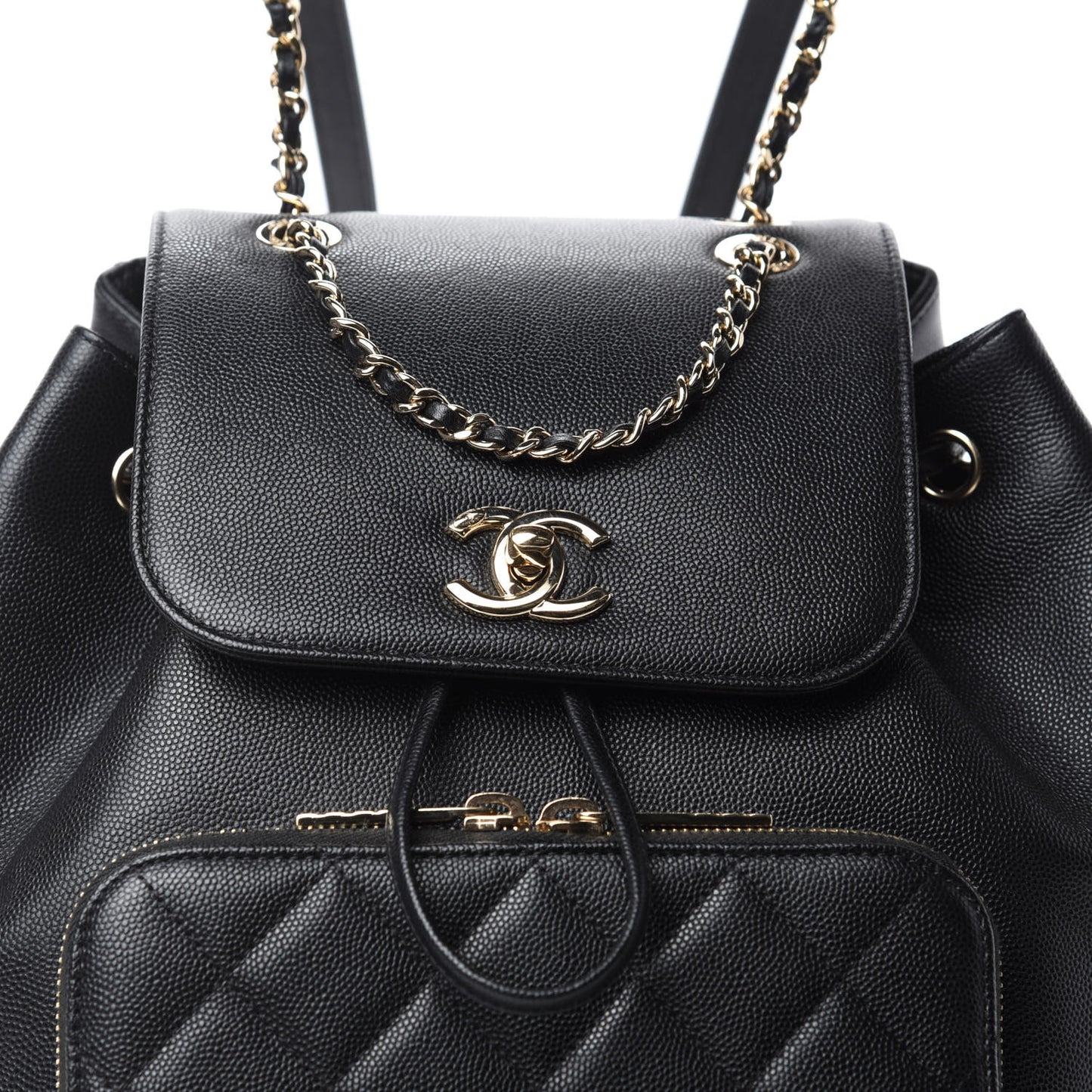 Caviar Quilted Business Affinity Backpack Black