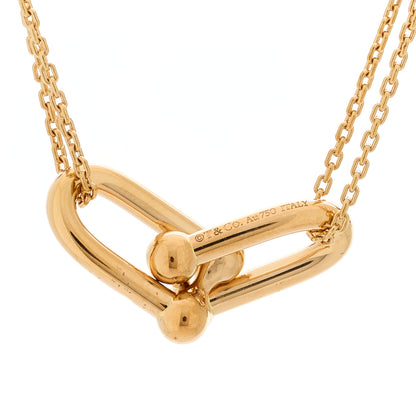 Tiffany 18K Rose Gold HardWear Double Link Pendant Necklace 5 of 6