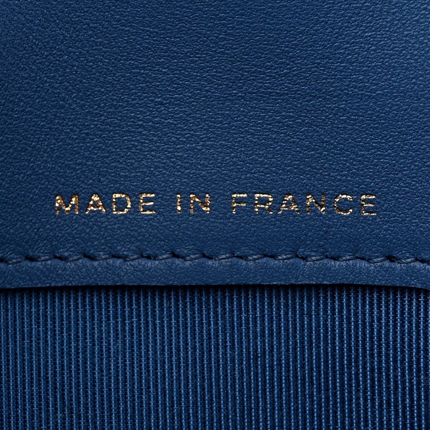 Lambskin Quilted Large Gusset Flap Wallet Blue