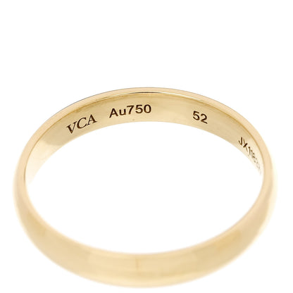 Van Cleef & Arpels 18K Yellow Gold 3mm Tendrement Wedding Band Ring 52 6 4 of 6