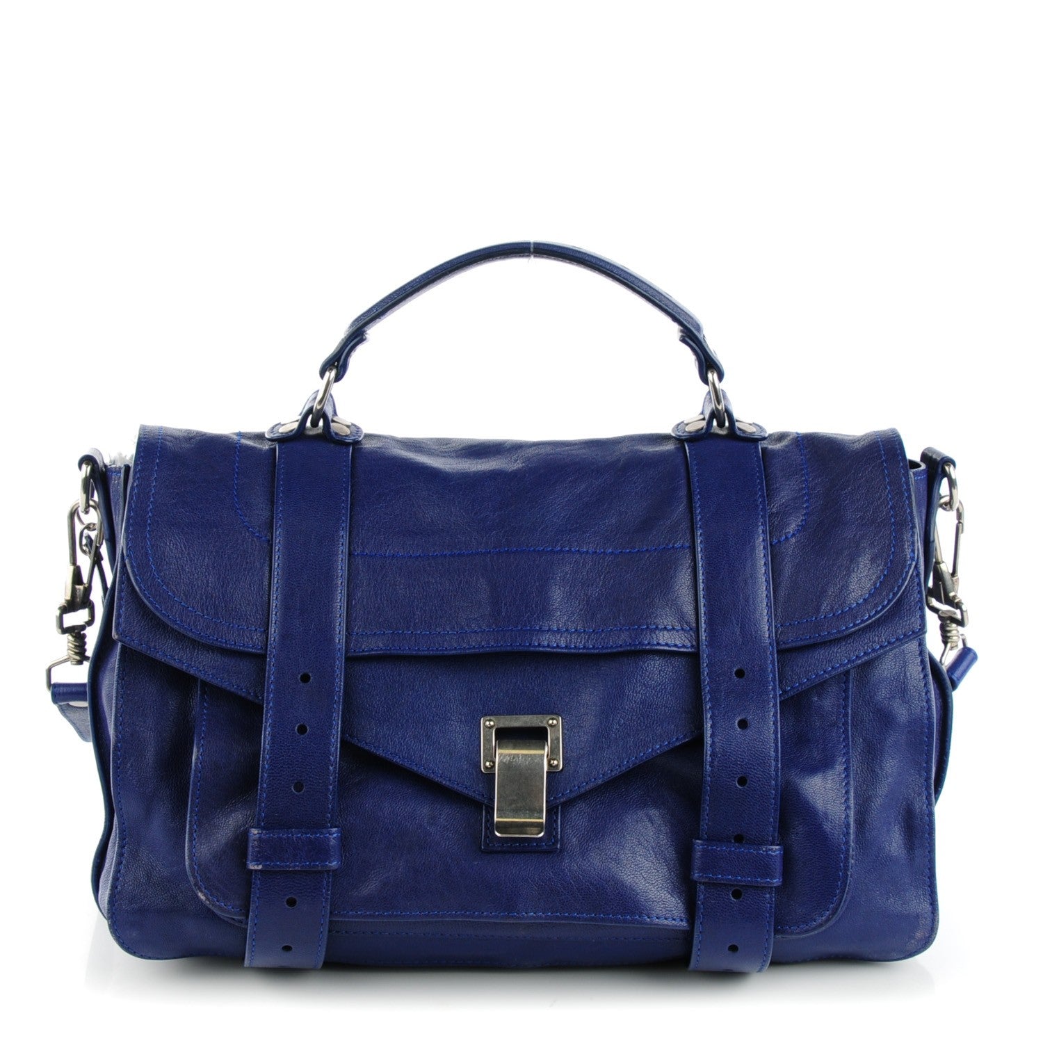 Proenza Schouler Lambskin Medium PS1 Satchel Cobalt Blue 1 of 9