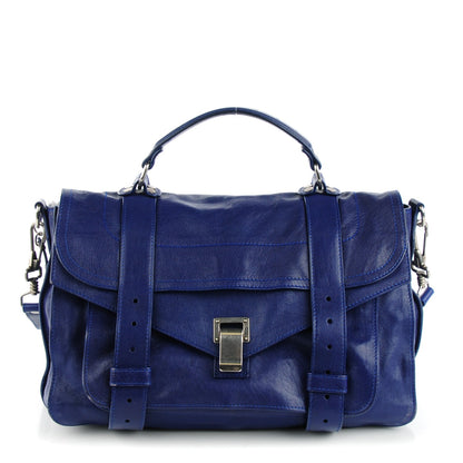 Proenza Schouler Lambskin Medium PS1 Satchel Cobalt Blue 1 of 9