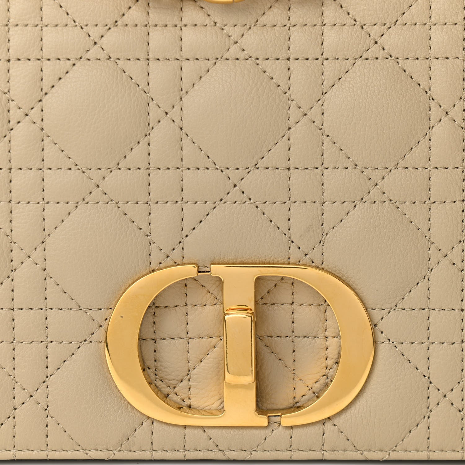 Christian Dior Supple Calfskin Cannage Large Caro Bag Beige 8 of 10
