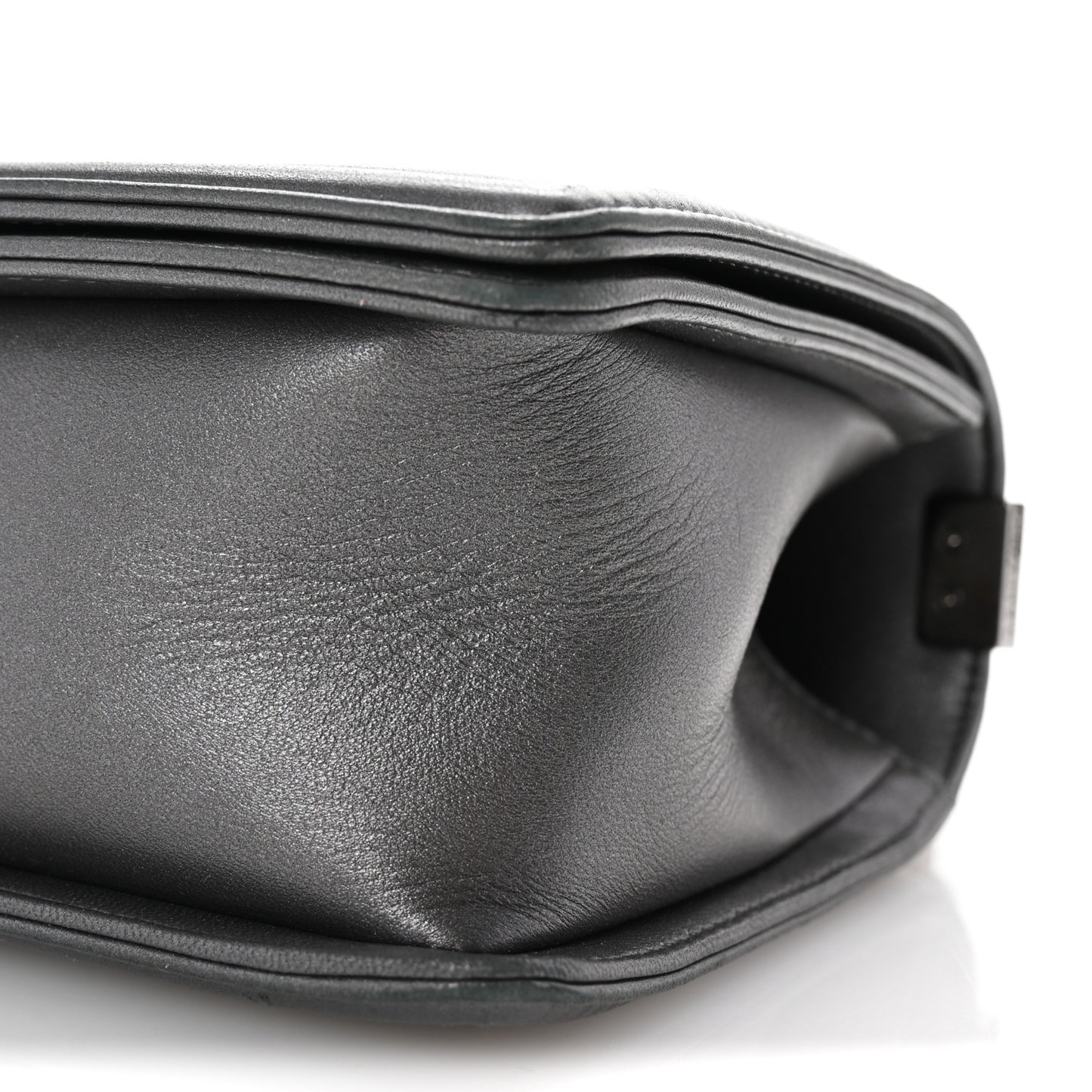 Lambskin Embossed Medium Boy Cube Flap Grey