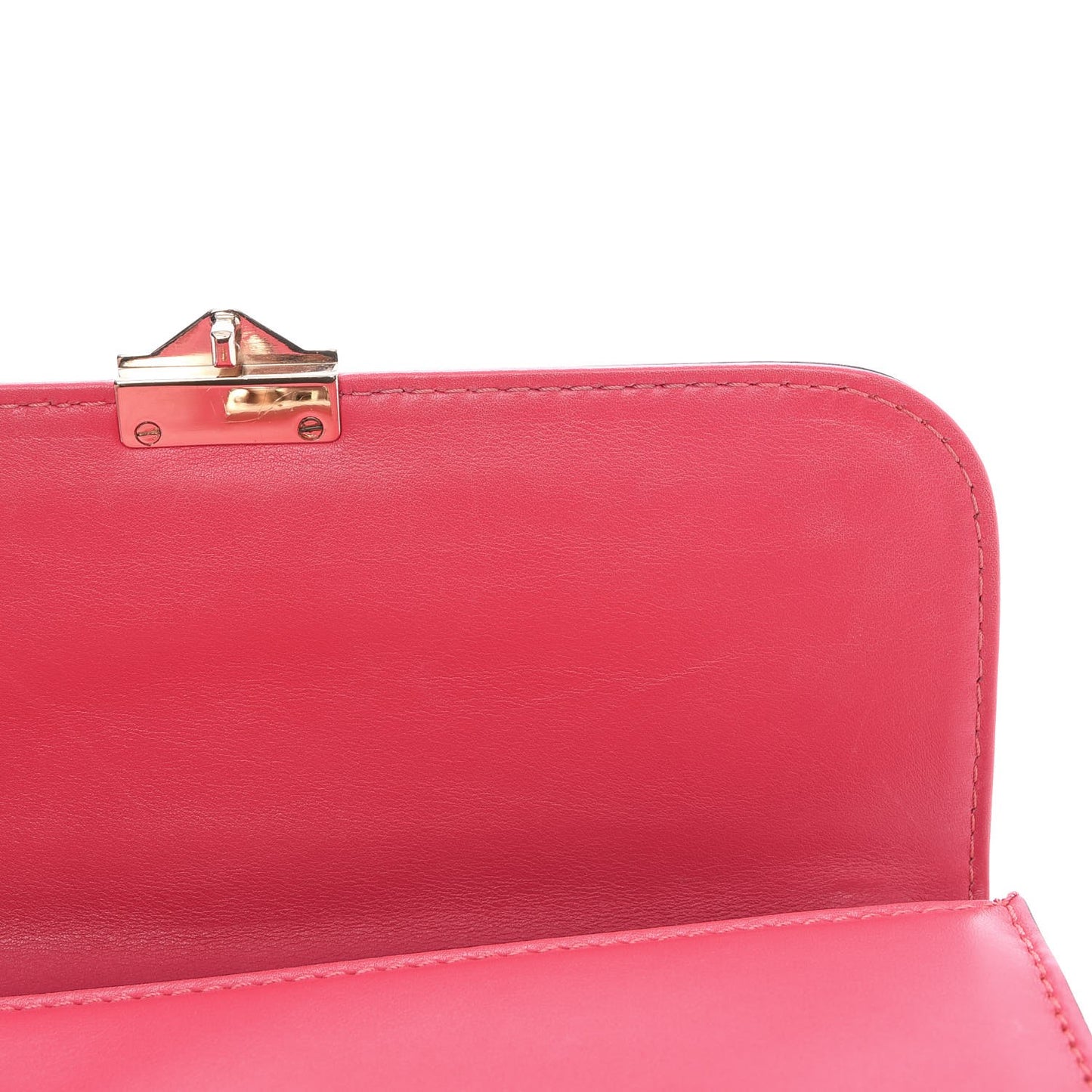 Vitello Medium Glam Lock Rockstud Flap Deep Rose