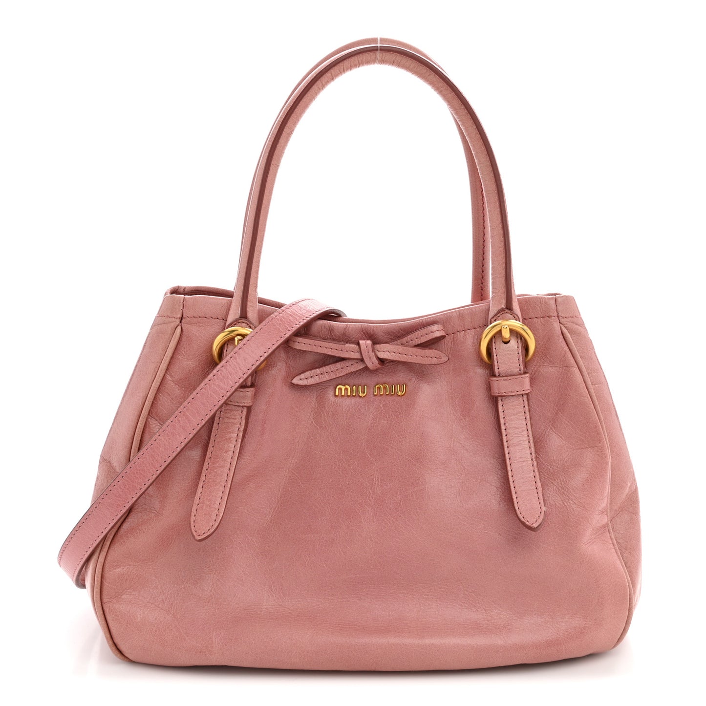 Vitello Shine Small Bow Shopping Tote Loto