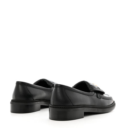 Chanel Lambskin Quilted CC Turnlock Loafers 37.5 Black 4 of 10