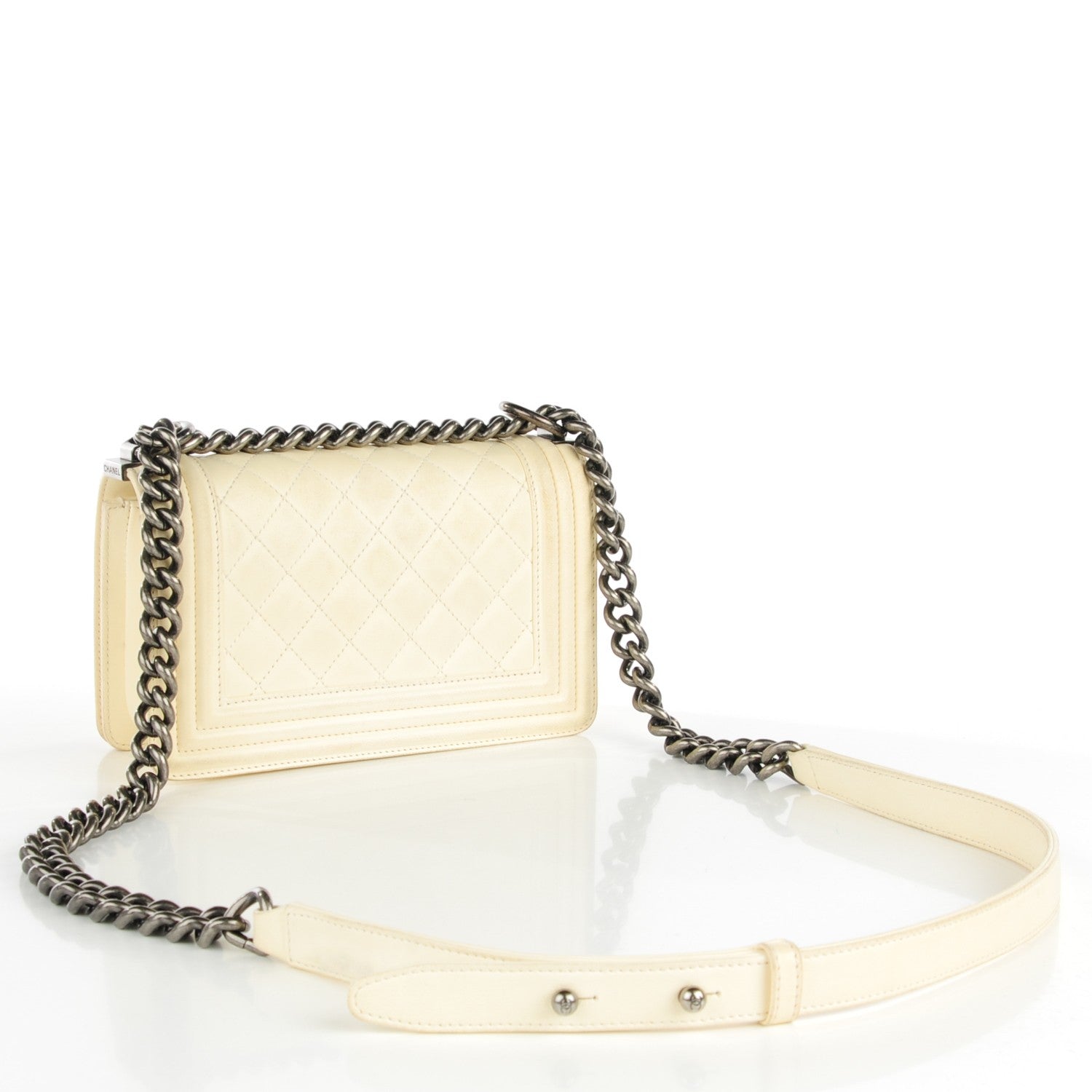 Chanel Lambskin Quilted Small Boy Flap White 3 of 9