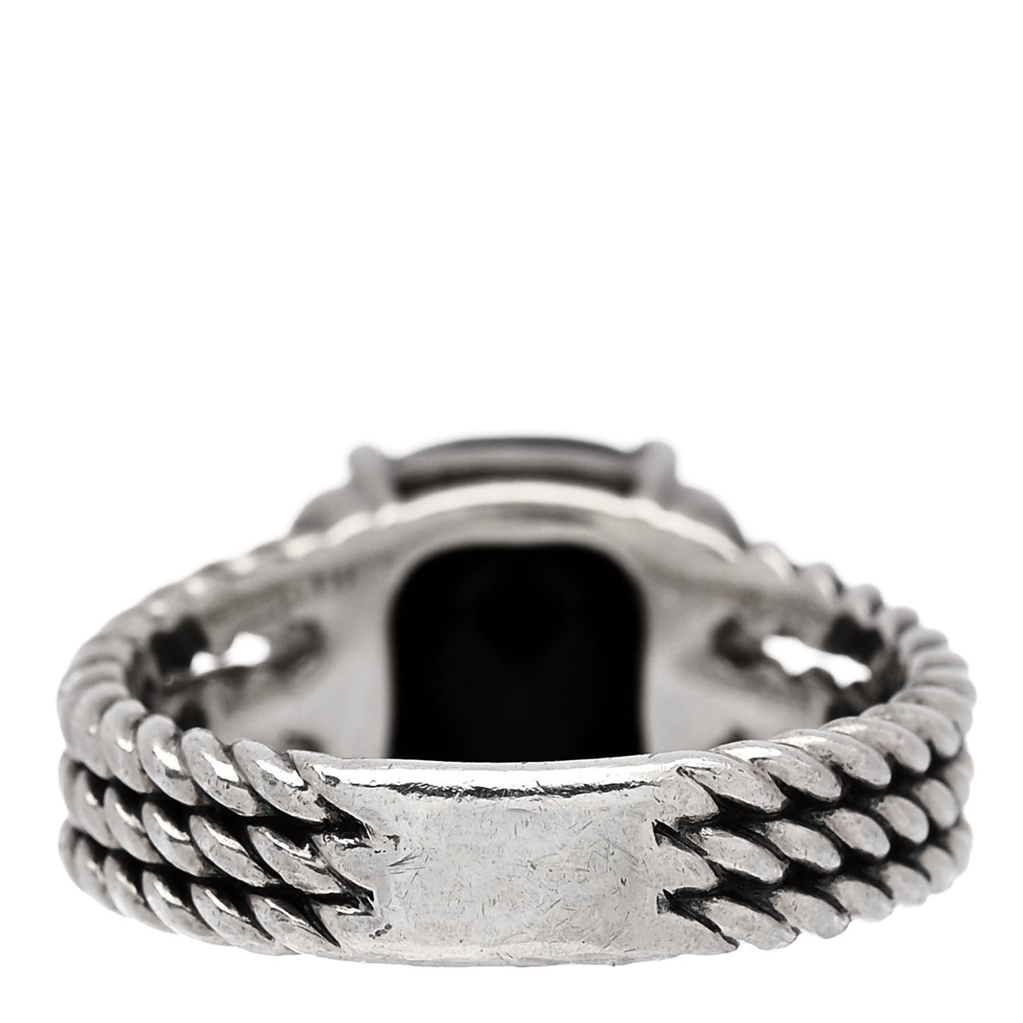 Sterling Silver Diamond Black Onyx 10mm Petite Wheaton Ring 51 5.75