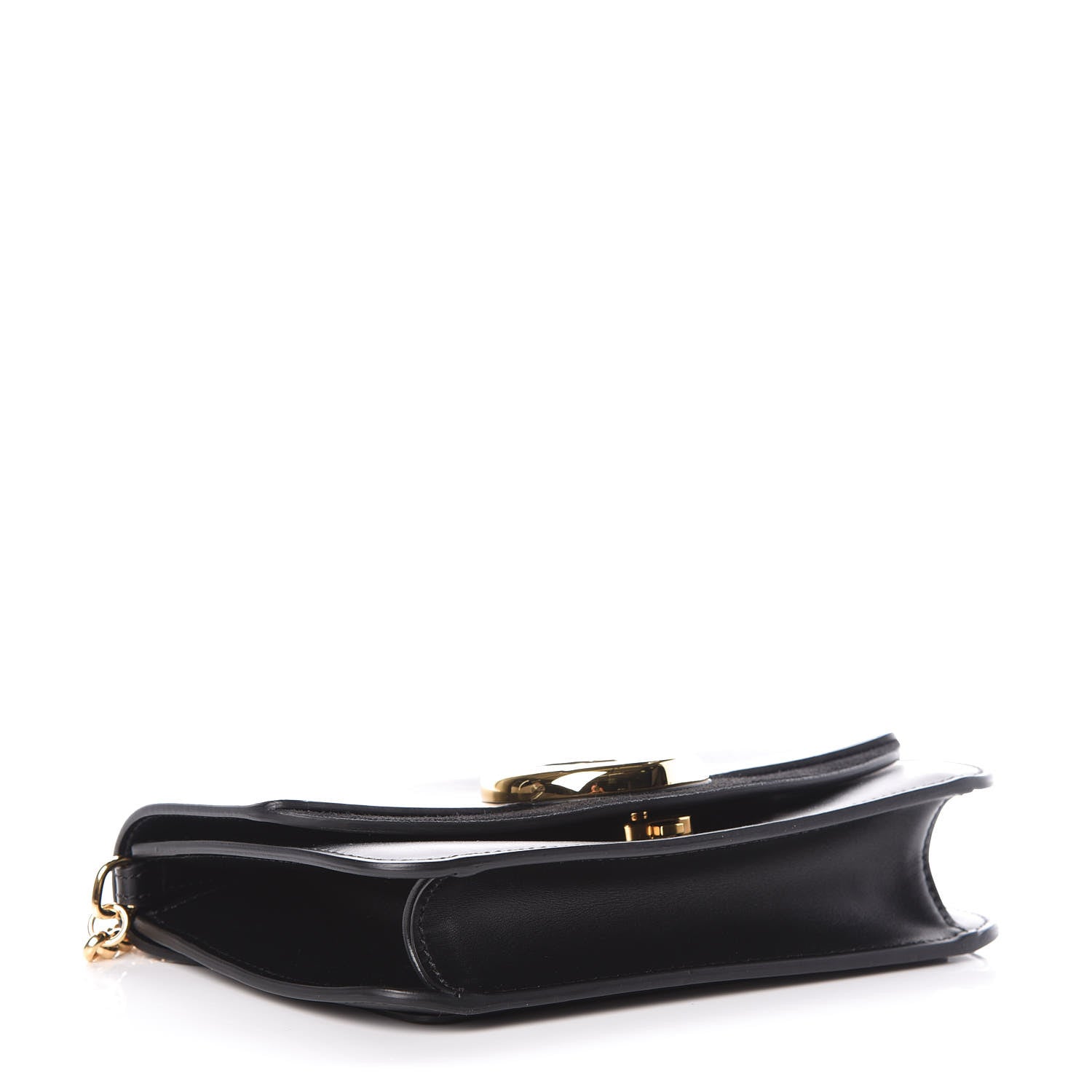 Chloe Calfskin Suede C Clutch With Chain Black 4 of 9