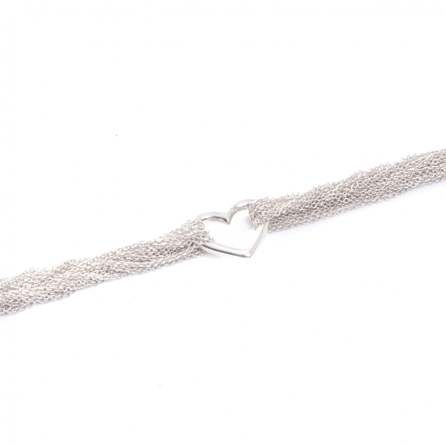 Tiffany Sterling Silver Heart Mesh Bracelet 3 of 5