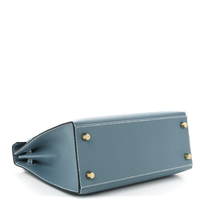 Hermes Epsom Kelly Sellier 25 New Blue Jean 4 of 11