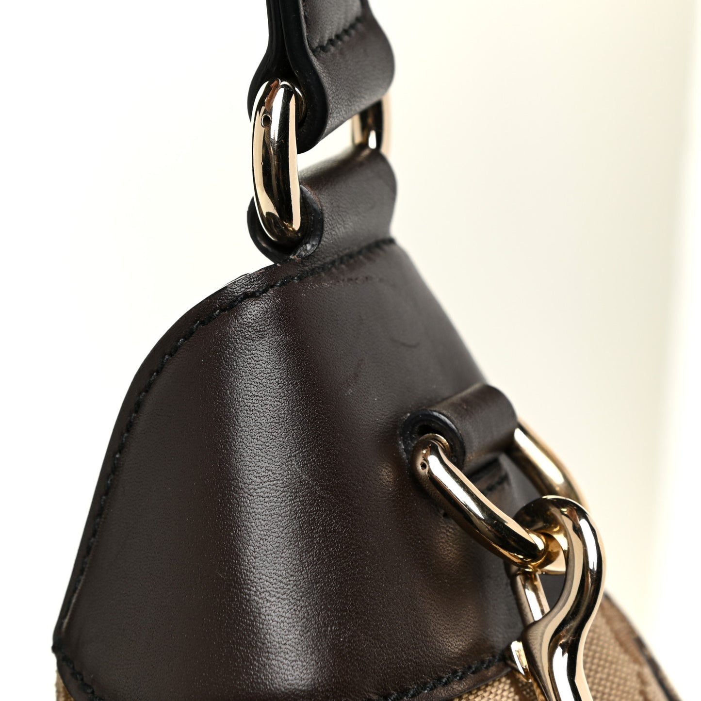 Monogram Margaux Calfskin Medium Emily Hobo Beige Ebony Cocoa